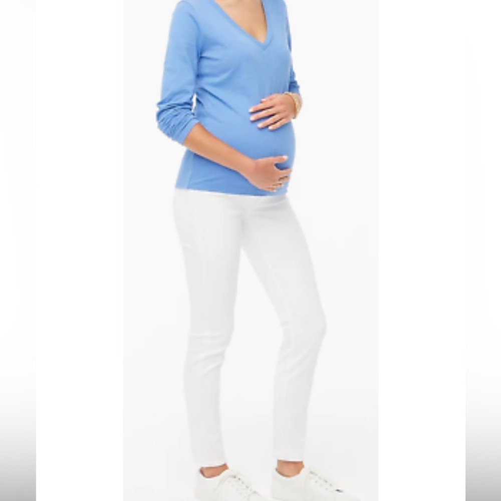 J.Crew Maternity White Toothpick Jeans in size 24